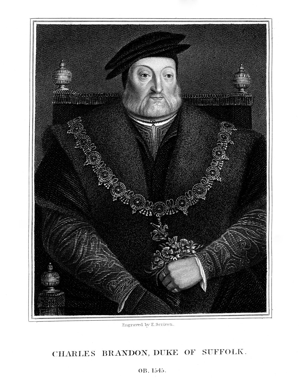 Charles Brandon, 1. hertug af Suffolk, 1824. af E. Scriven
