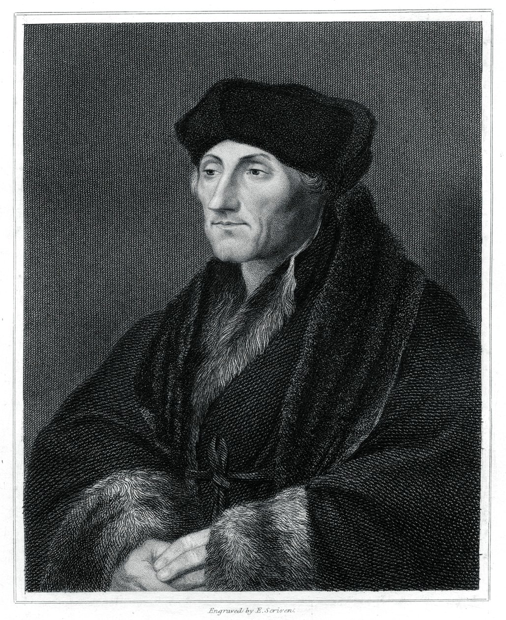 Desiderius Erasmus, renæssancehumanist, 1833 af E. Scriven