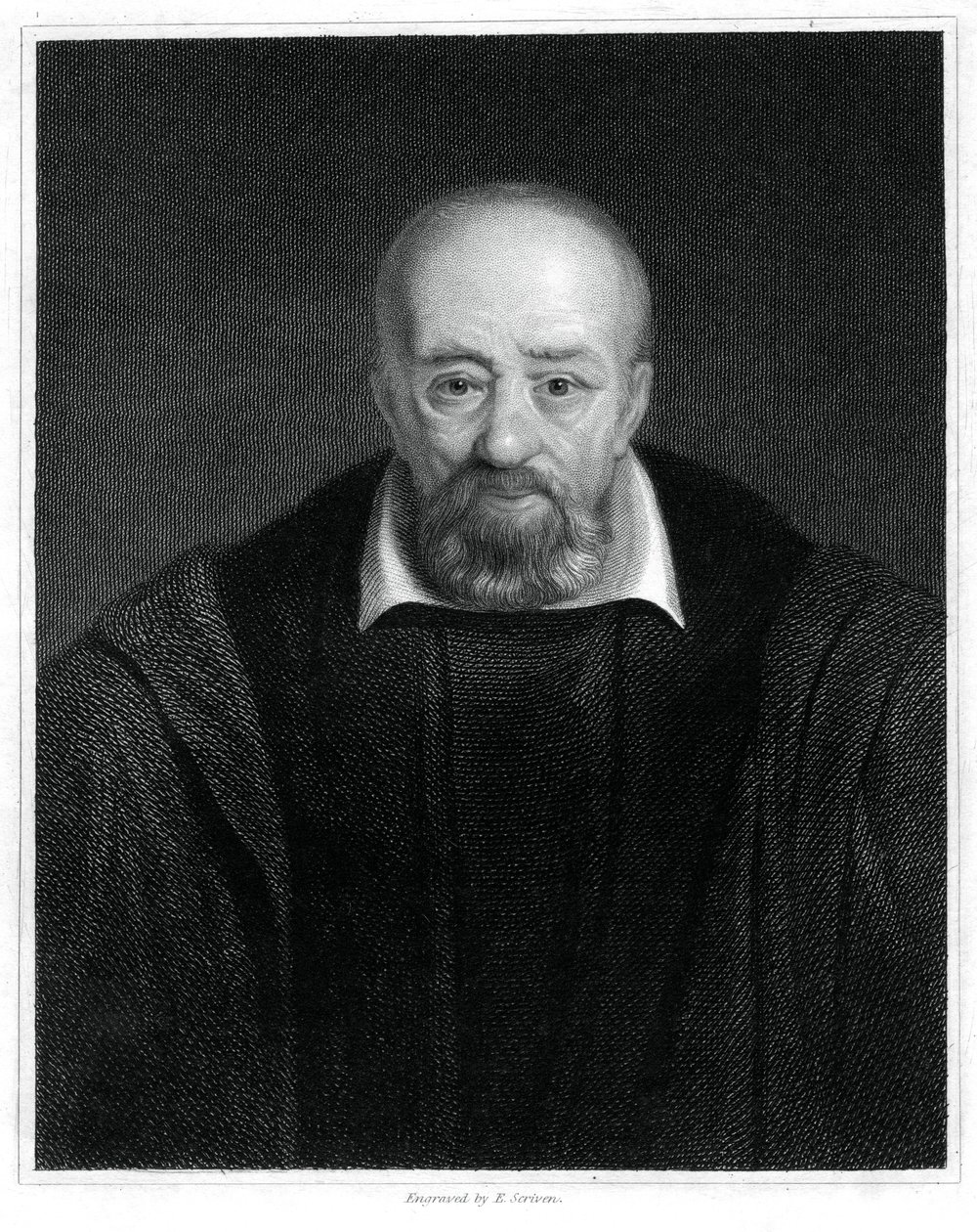 George Buchanan, skotsk historiker og humanistforsker, 1833. af E. Scriven