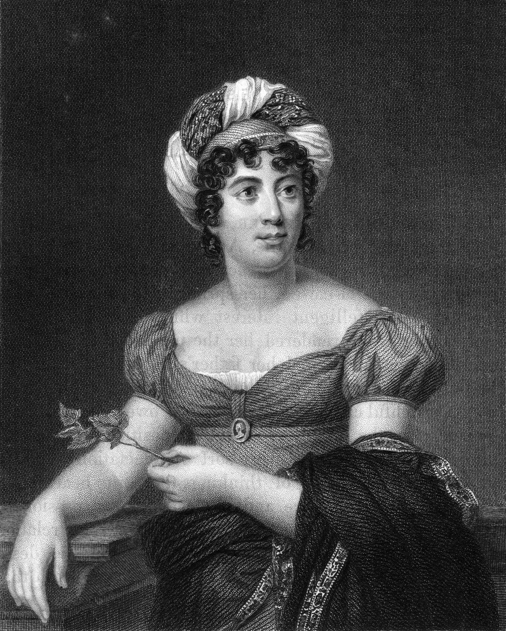 Germaine de Stael, fransk forfatter, romanforfatter og politisk propagandist, 1836. af E. Scriven