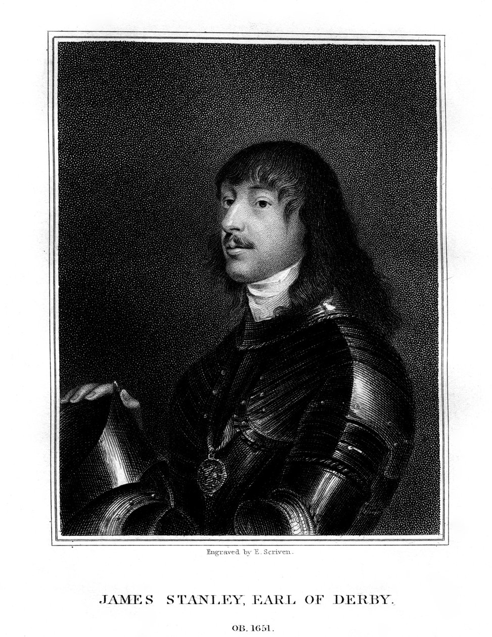James Stanley, 7. jarl af Derby, royalistisk tilhænger, 1824. af E. Scriven