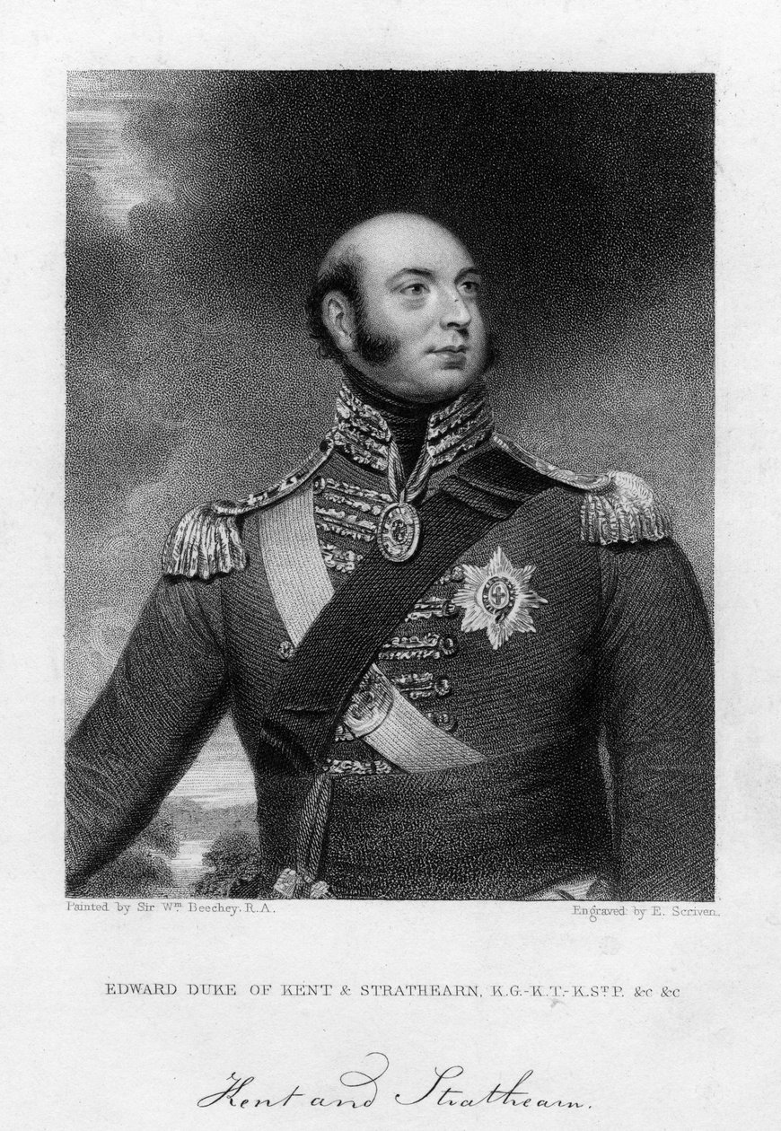 Prins Edward Augustus 1767-1820, hertug af Kent og Strathearn, 1800-tallet. af E. Scriven