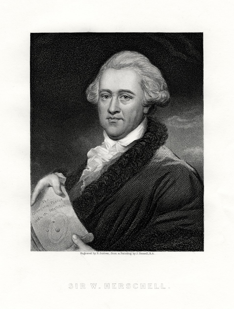 Sir Wilhelm Friedrich Herschel, tyskfødt britisk astronom og komponist, 1800-tallet. af E. Scriven