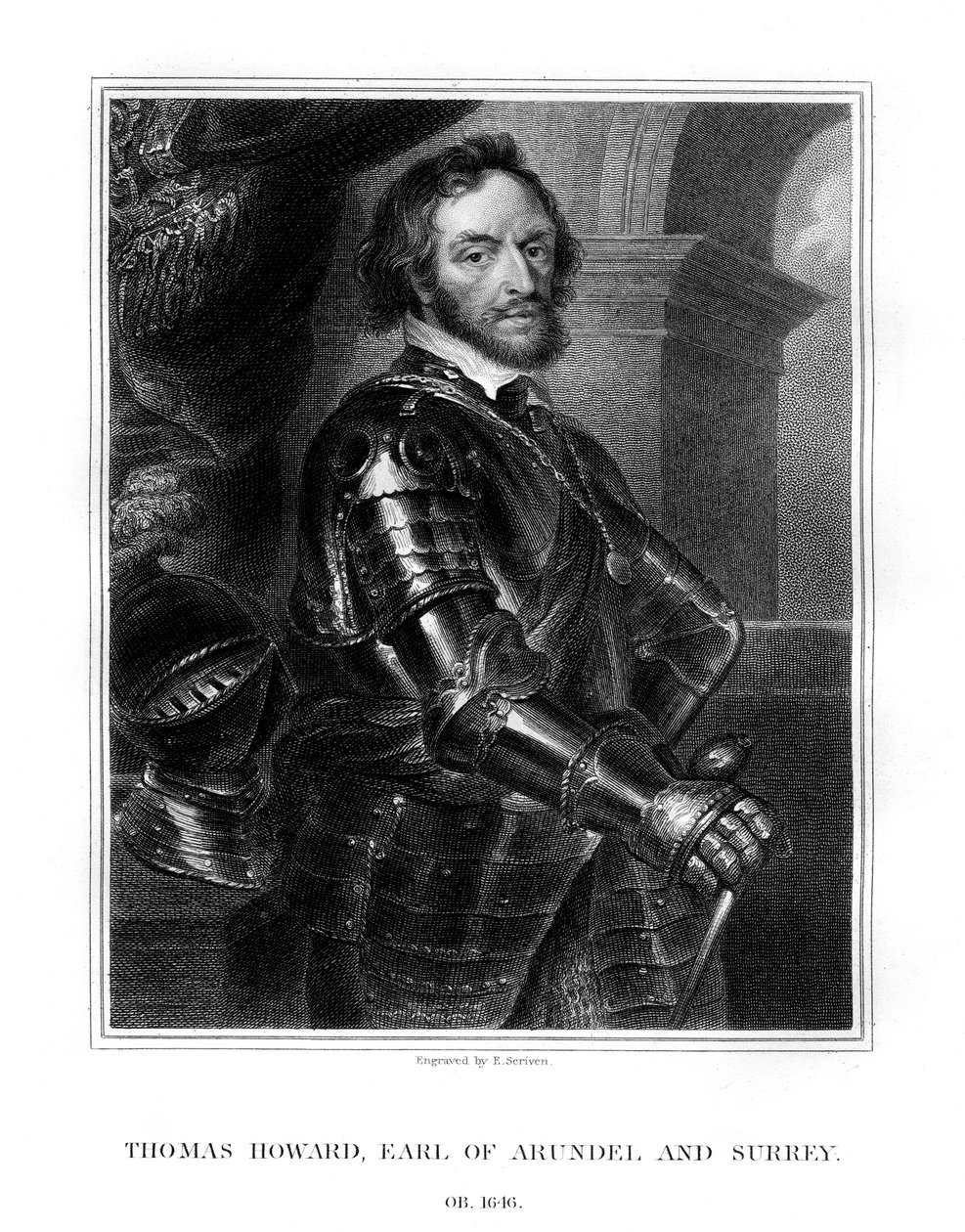 Thomas Howard, jarl af Arundel og Surrey, fremtrædende engelsk hofmand, 1823. af E. Scriven