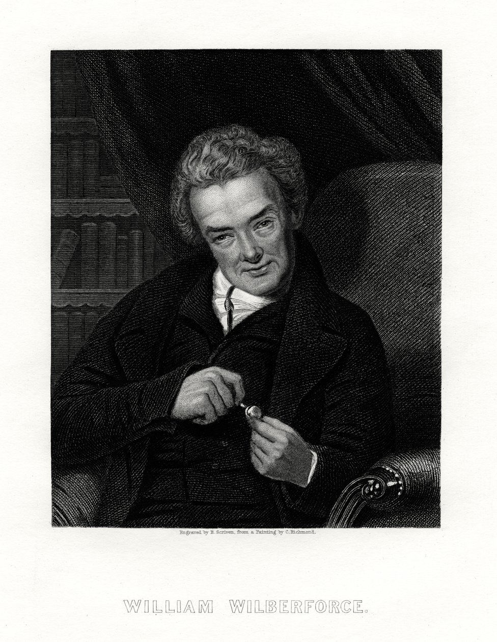William Wilberforce, engelsk anti-slaveri-forkæmper, 1800-tallet. af E. Scriven