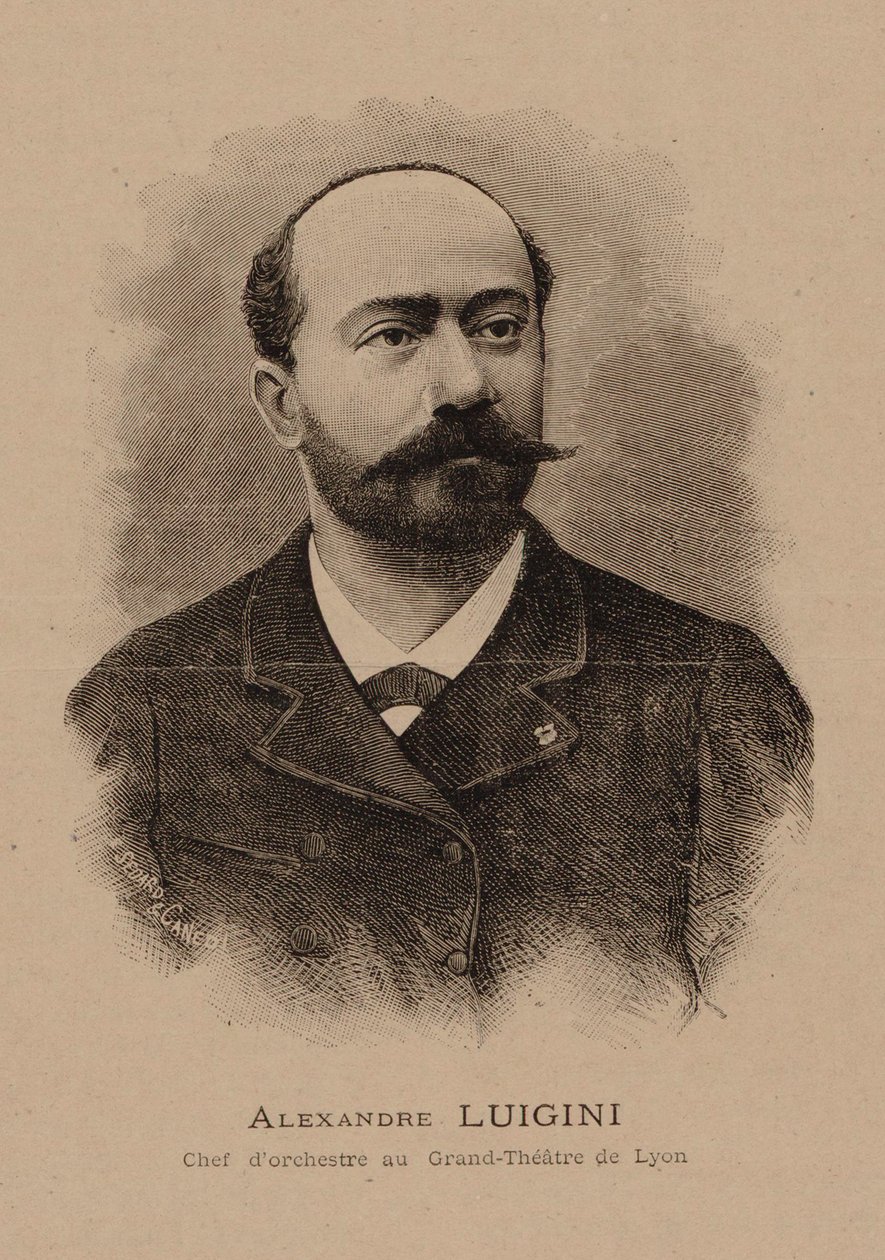 Portræt af komponisten Alexandre Luigini 1850-1906, 1887. af E. Sédard
