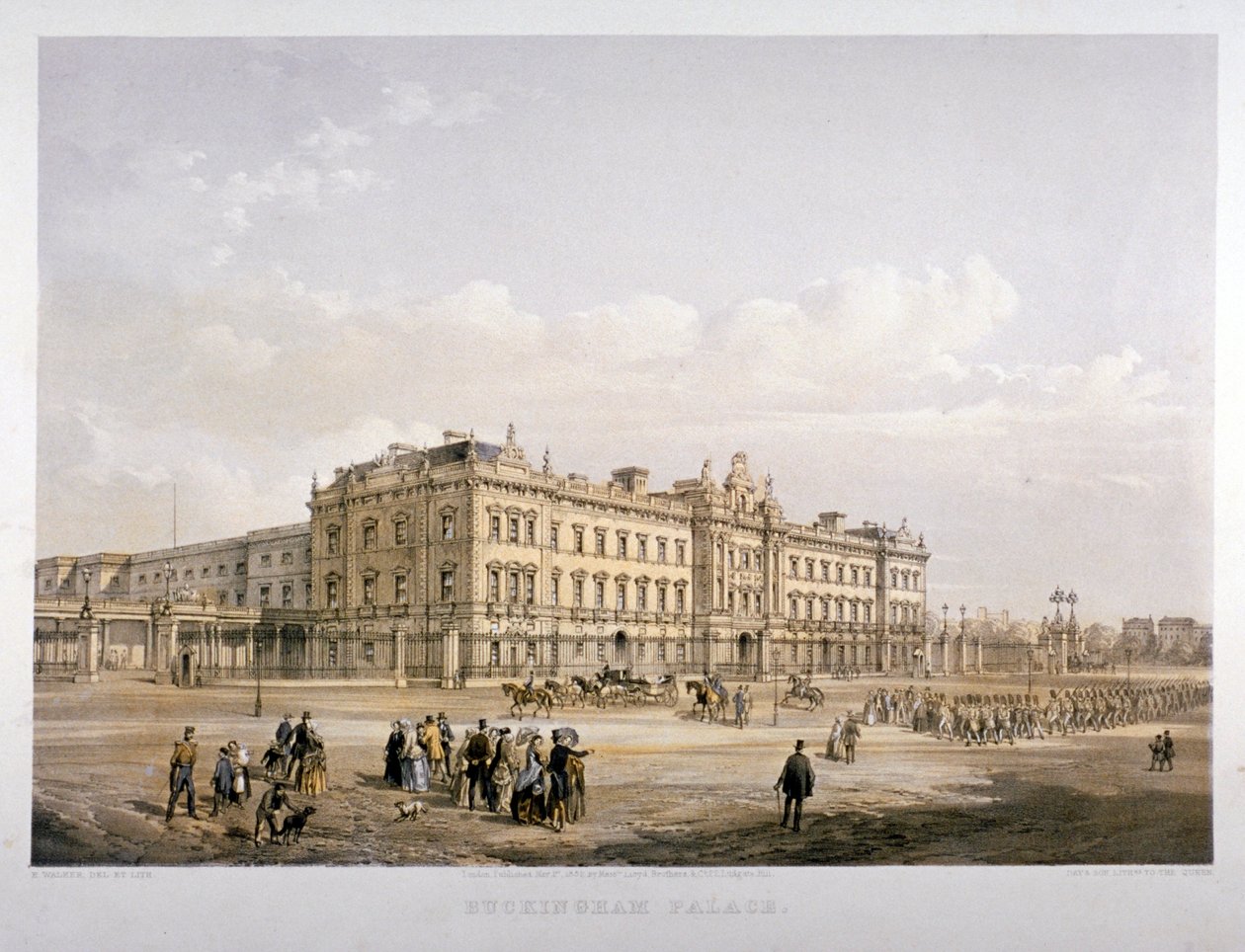 Buckingham Palace, London, 1852 af E Walker