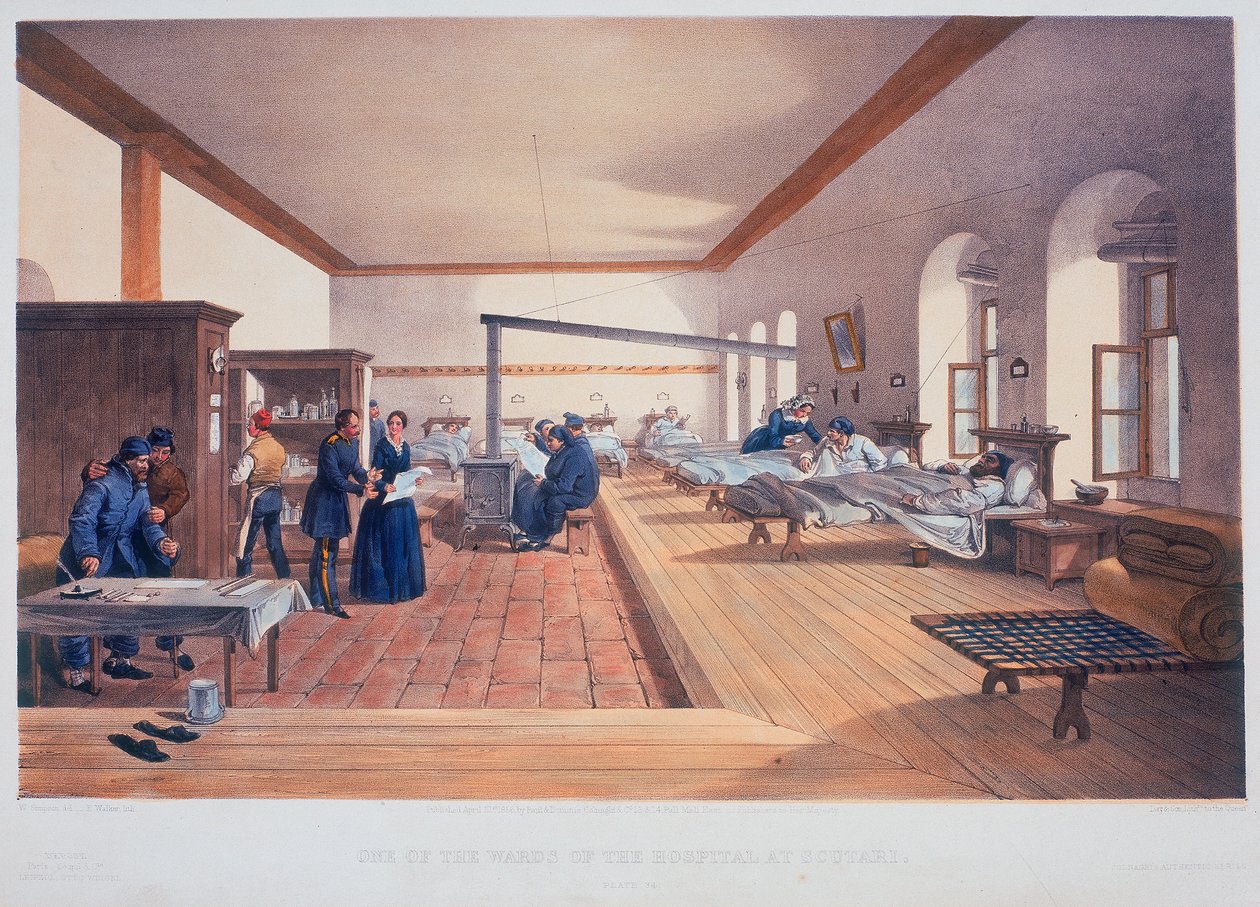 Hospitalsafdeling, Scutari, Tyrkiet, 1856 af E Walker