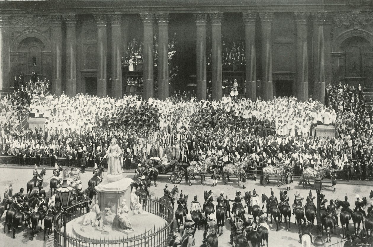 Ceremonien i St. Pauls, London, 1897 af E. and S. Woodbury