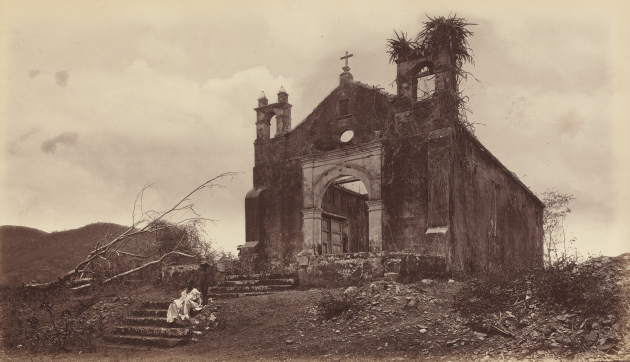 Ruinerne af San Miguel-kirken, Panama, 1877. af Eadweard Muybridge