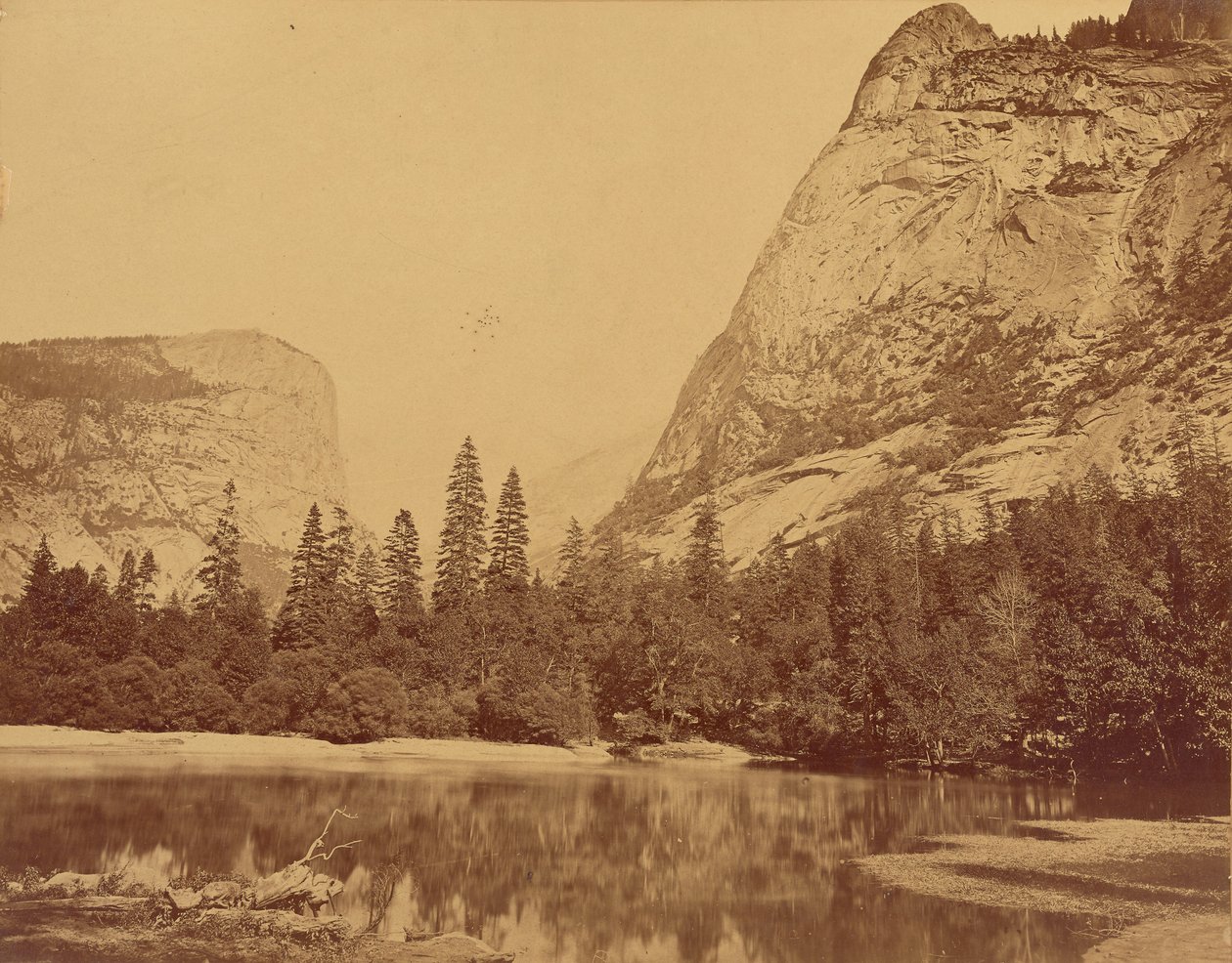 Den gamle Piute.  Yosemite-dalen. af Eadweard J. Muybridge