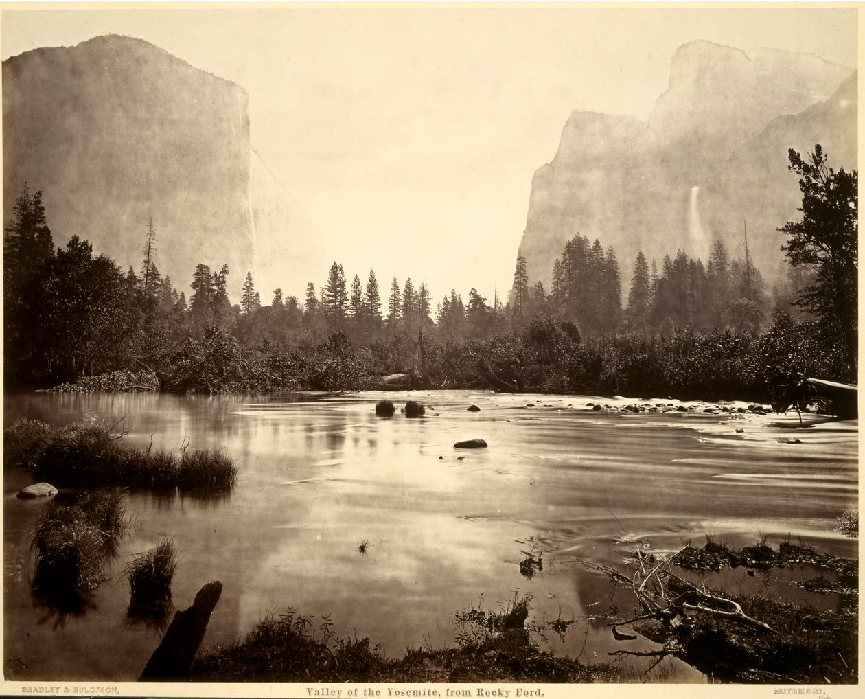 Valley of the Yosemite, fra Rocky Ford af Eadweard Muybridge
