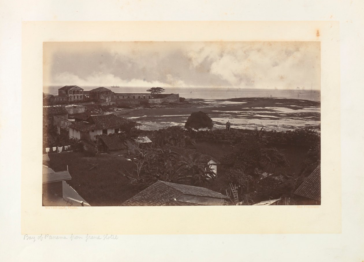 Panamabugten fra Grand Hotel af Eadweard Muybridge