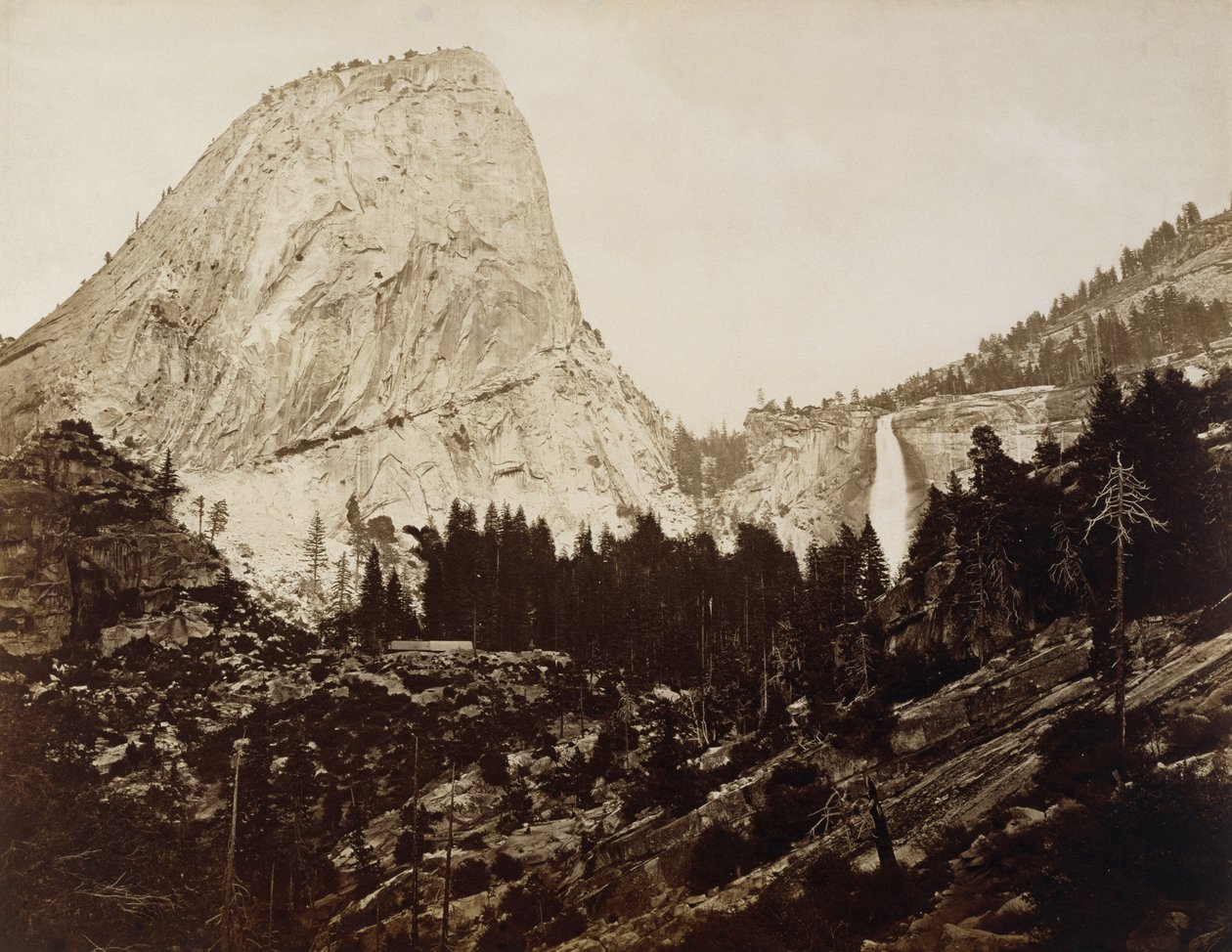 Cap of the Liberty, Valley of Yosemite, 1872 (albumen-sølvprint) af Eadweard Muybridge