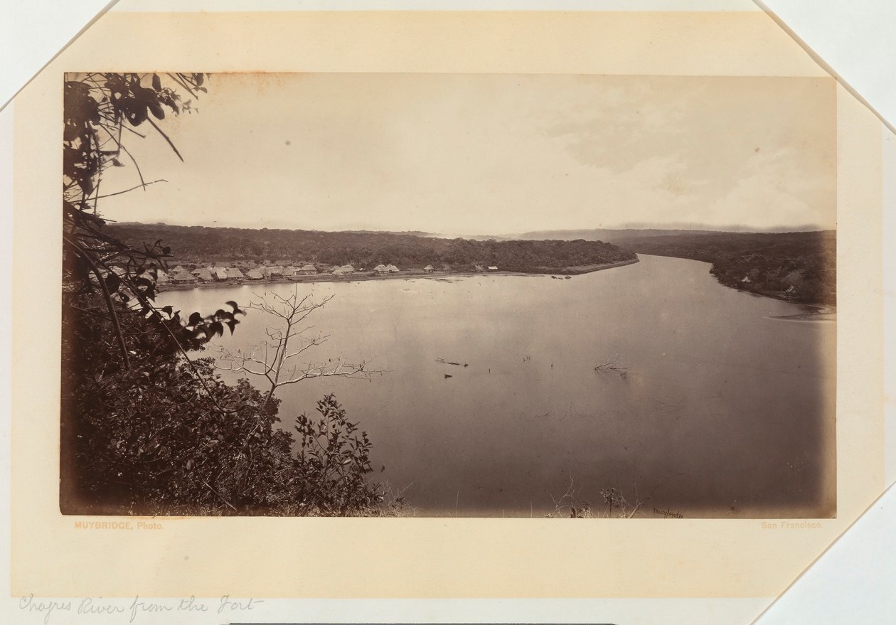 Chagres-floden fra fortet, Panama af Eadweard Muybridge