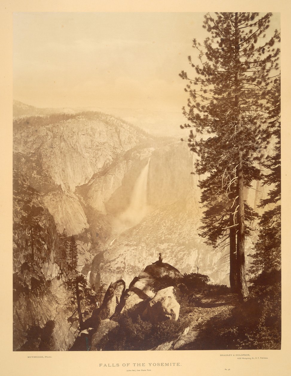 Yosemites vandfald af Eadweard Muybridge