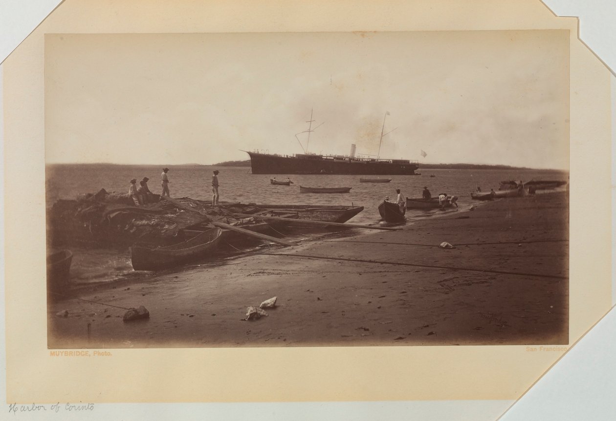 Havnen i Corinto, Nicaragua af Eadweard Muybridge