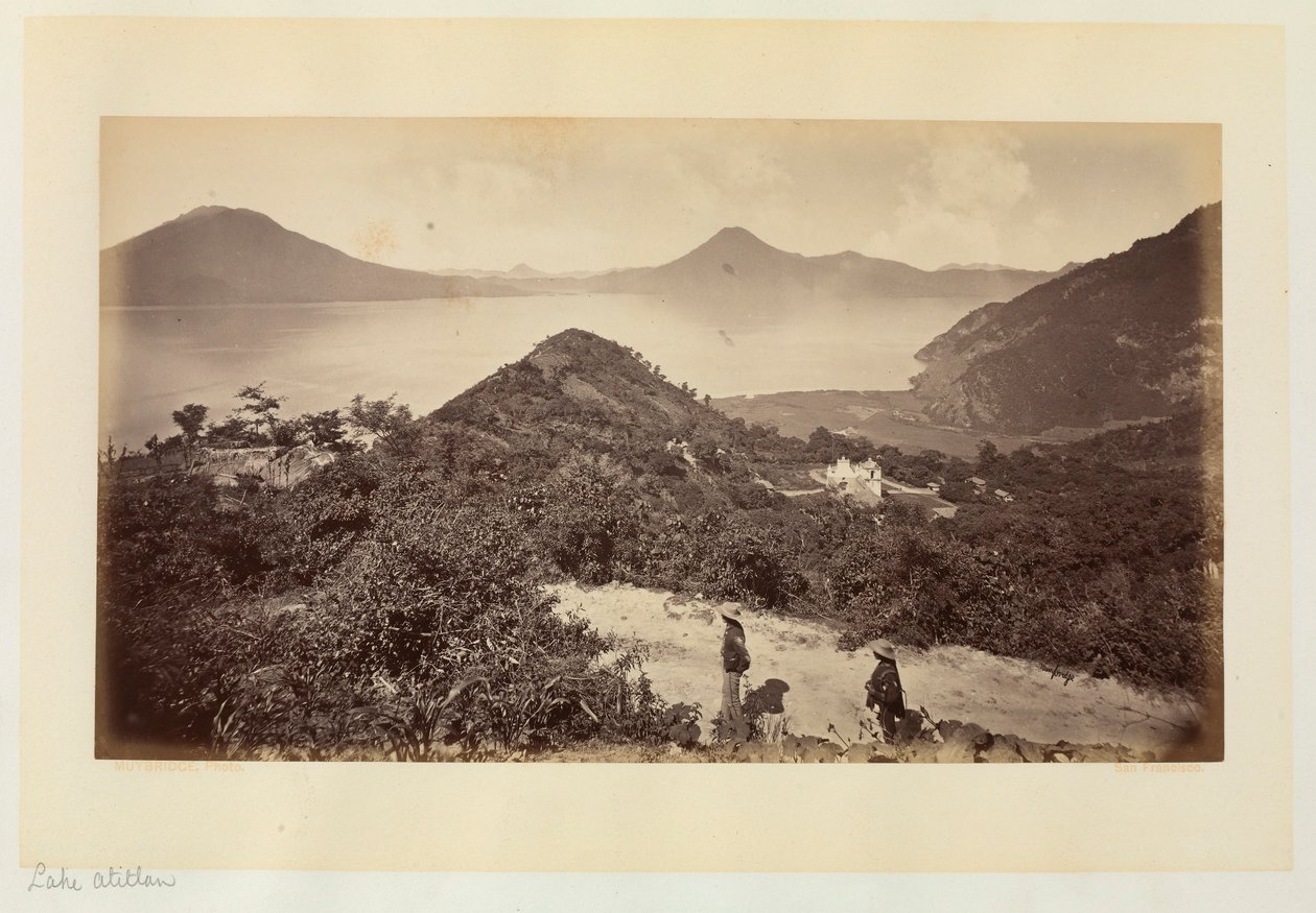 Amatitlán-søen, Guatemala af Eadweard Muybridge