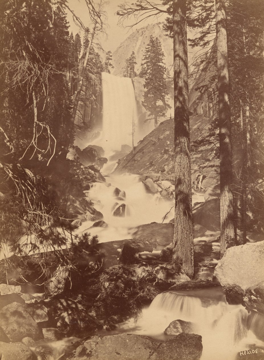 Pi-wy-ack (Diamanternes katarakt), Vernal Falls, Yosemite Valley, Californien,1867 (foto) af Eadweard Muybridge