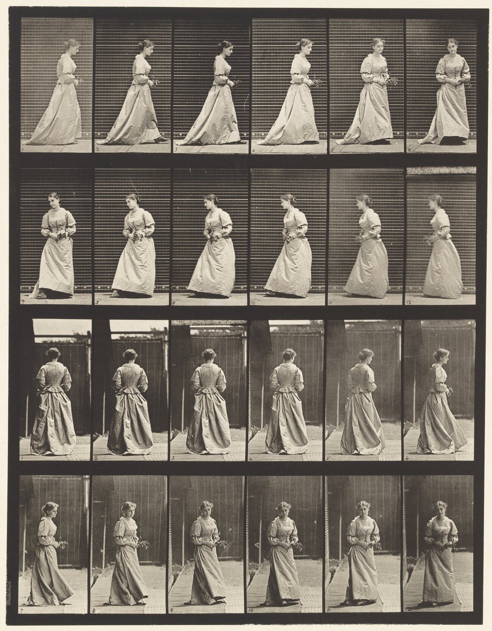 Tavle 100. Dreje- og opstigende trapper, 1885 af Eadweard Muybridge