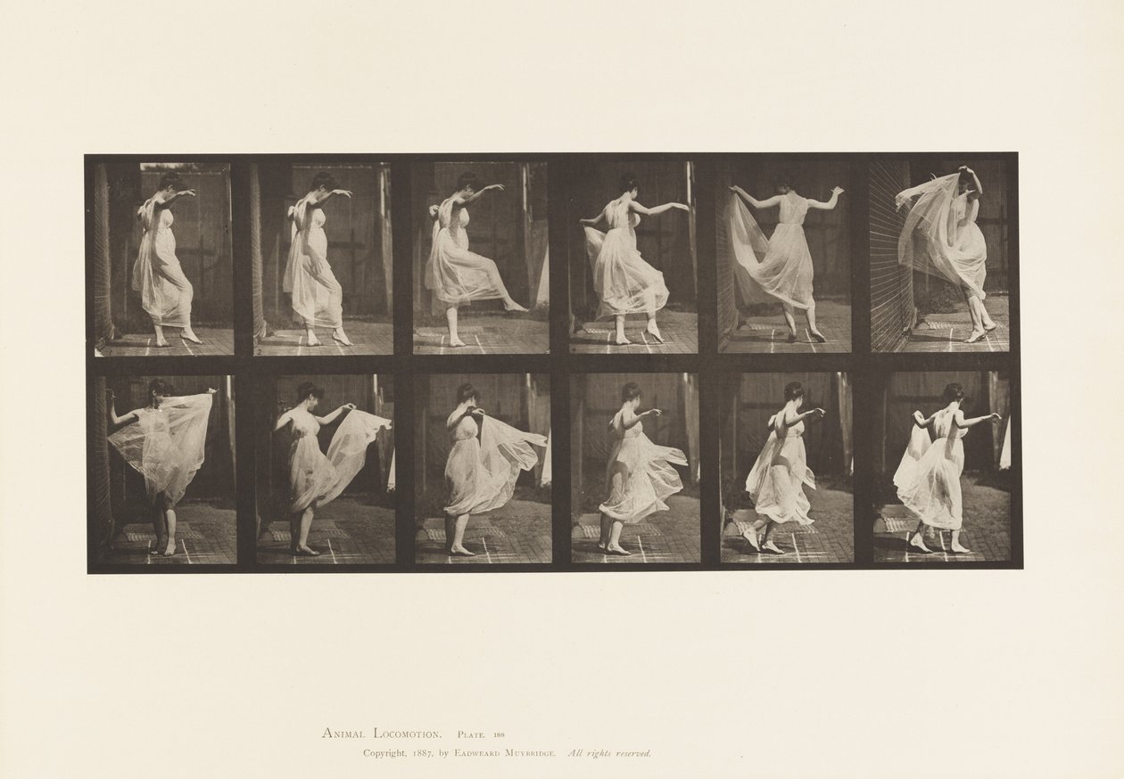Tallerken 188. Dans (fancy) af Eadweard Muybridge