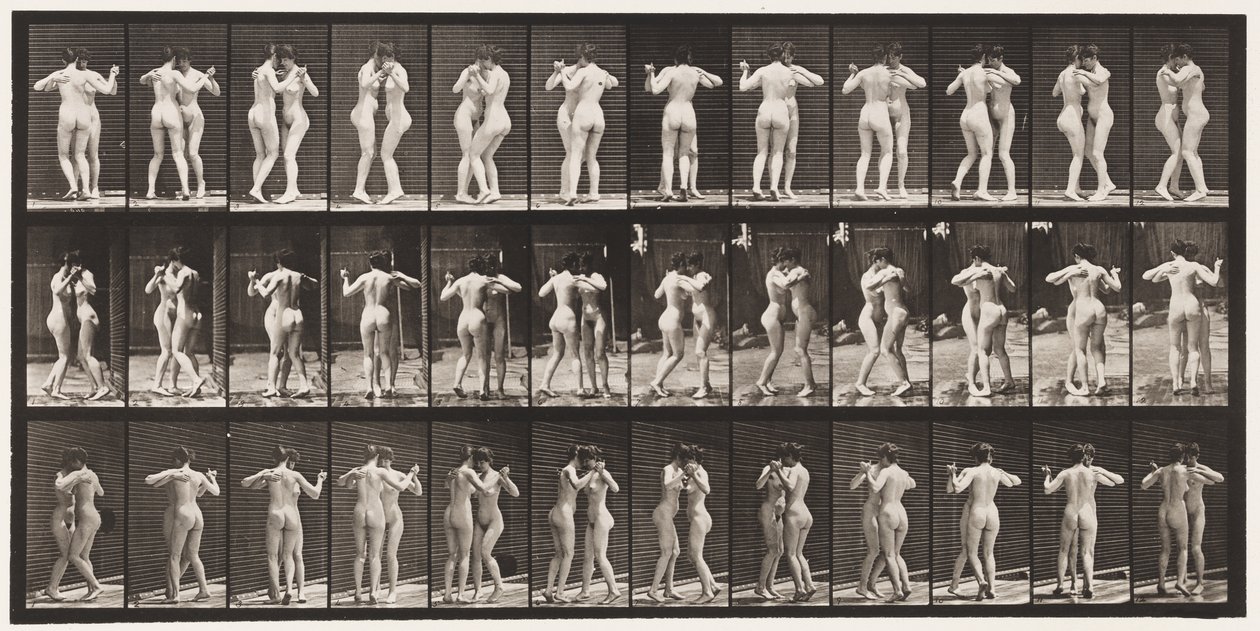 Tavle 196. Dansende vals, to modeller af Eadweard Muybridge