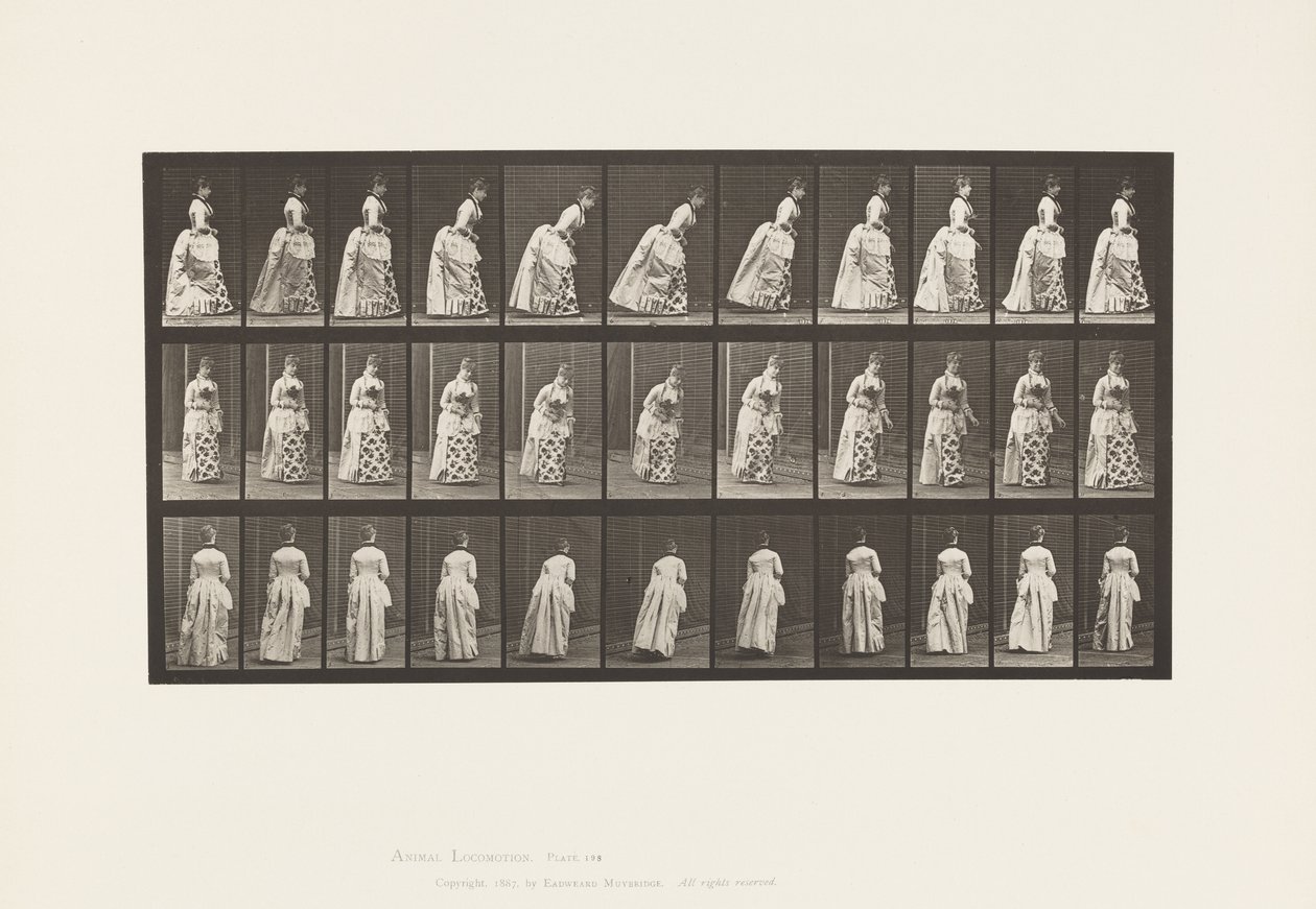 Tavle 198. Courtseying, 1885 af Eadweard Muybridge
