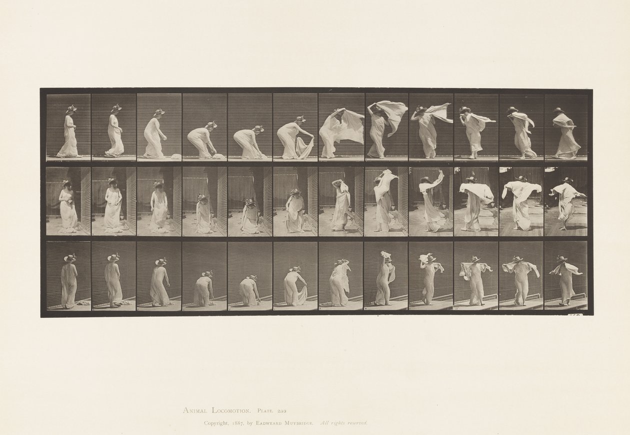 Plade 233. Løftesjal, Sætte Om Skuldre, Vende af Eadweard Muybridge