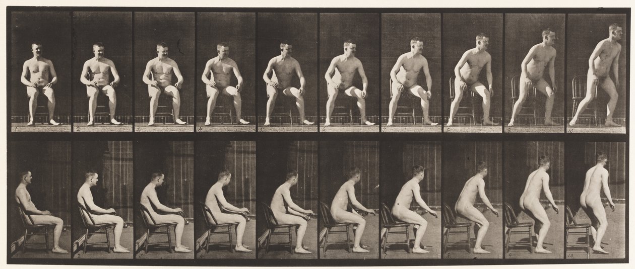 Tallerken 249. Op fra stolen af Eadweard Muybridge
