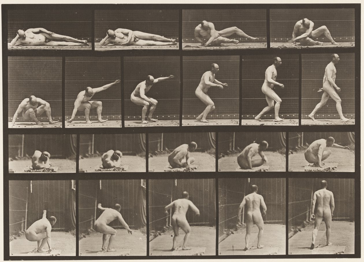 Tavle 258. Opstår fra jorden og går af af Eadweard Muybridge