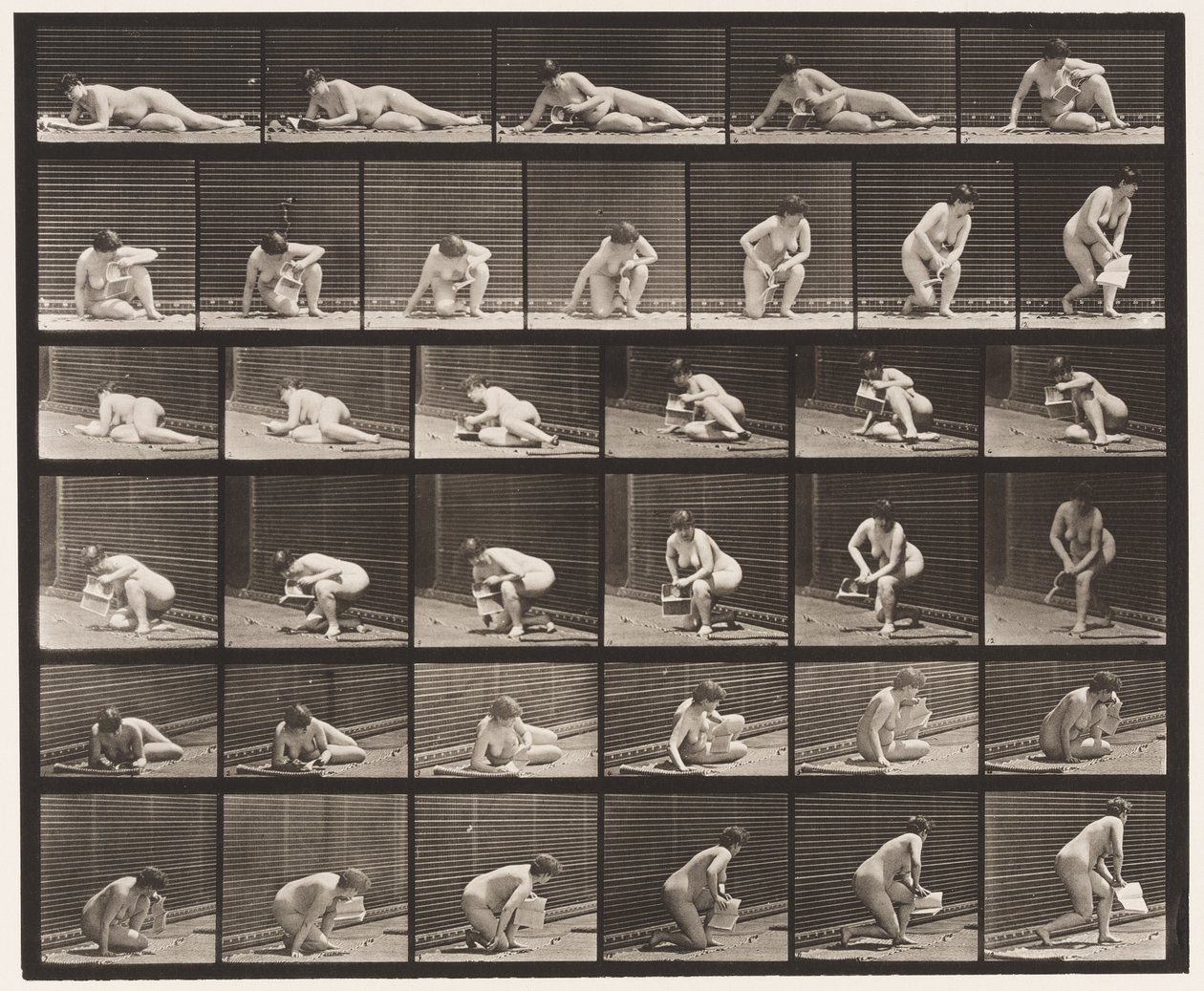 Tavle 270. Opstår fra jorden med pjece i venstre hånd af Eadweard Muybridge