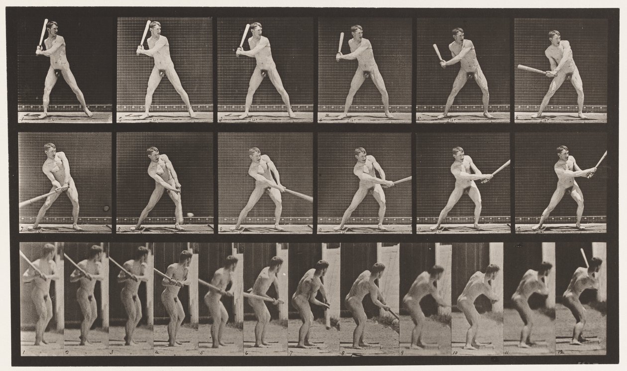 Plade 275.Base-ball; Batting (lav bold) af Eadweard Muybridge