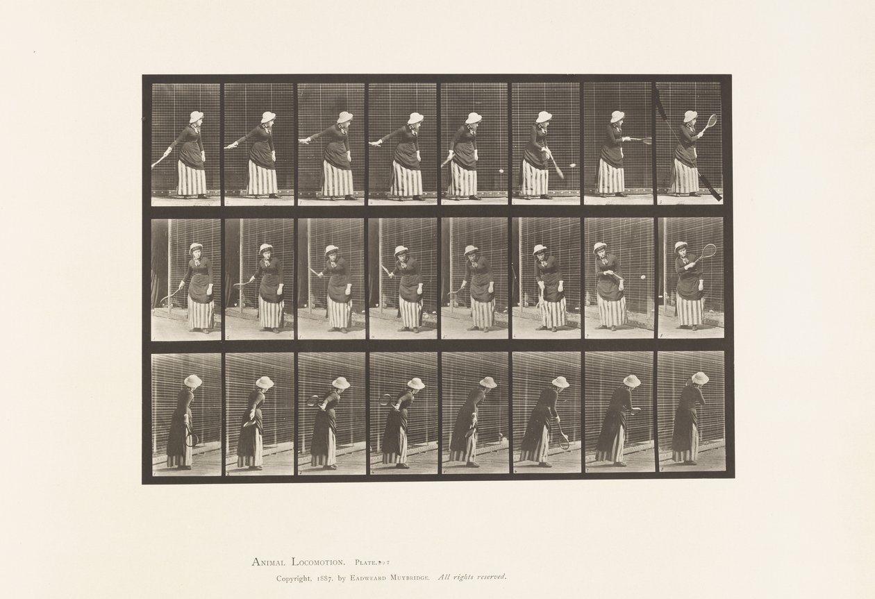 Plade 297. Plænetennis af Eadweard Muybridge