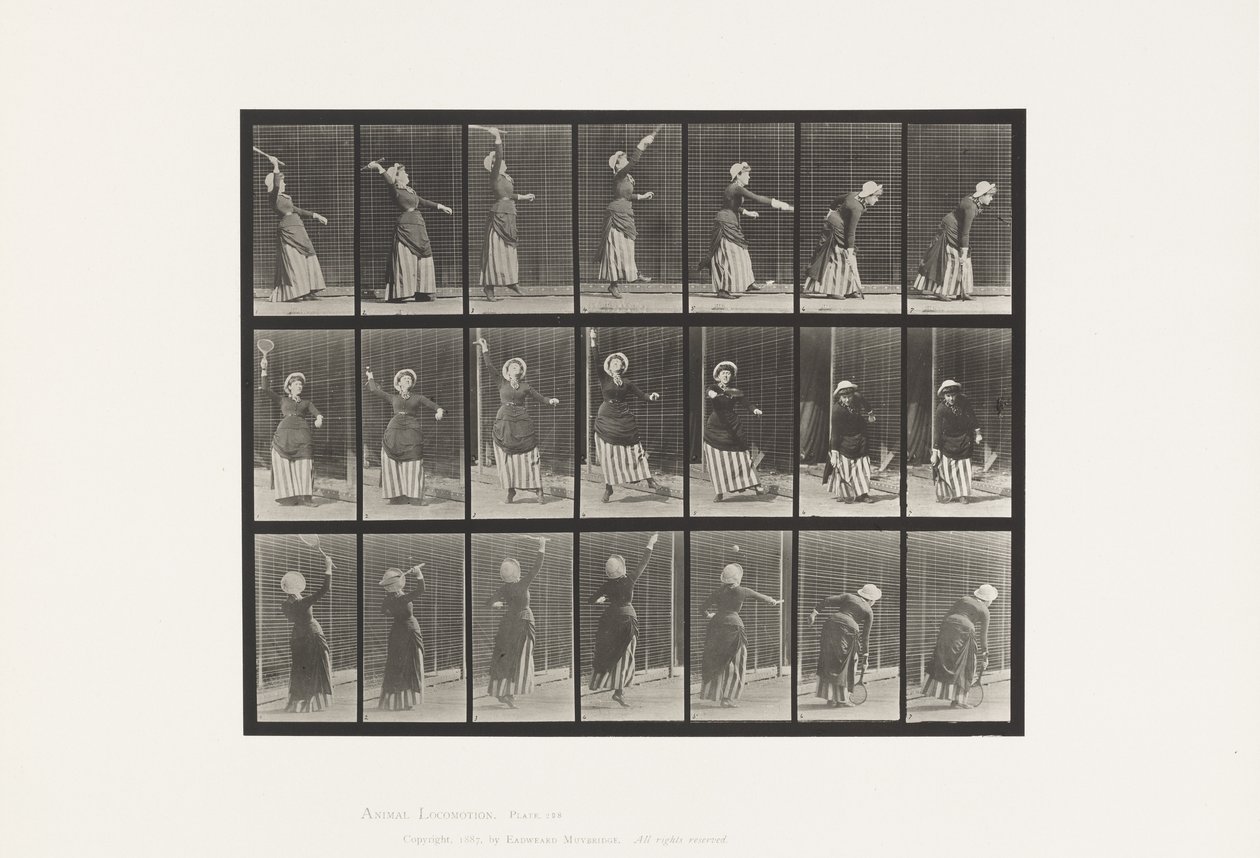 Plade 298.Plænetennis af Eadweard Muybridge