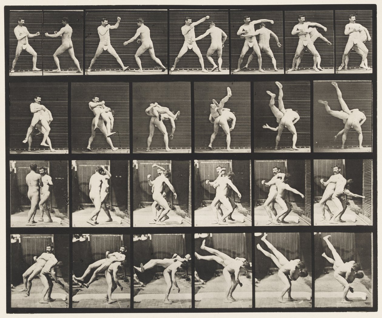 Tavle 332. Boksning; Korsbalder (sko) af Eadweard Muybridge
