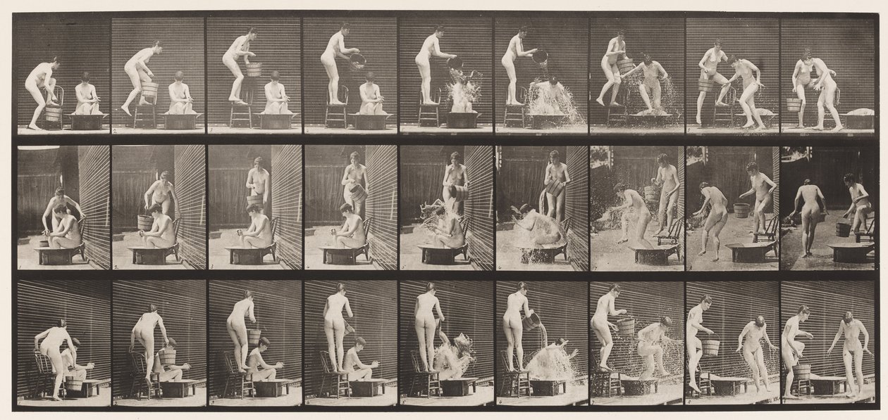 Plade 408. To modeller af Eadweard Muybridge