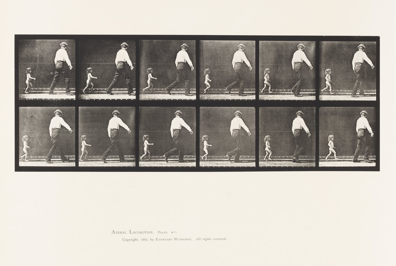 Tavle 470. Barn 20N, Løber efter en Mand af Eadweard Muybridge