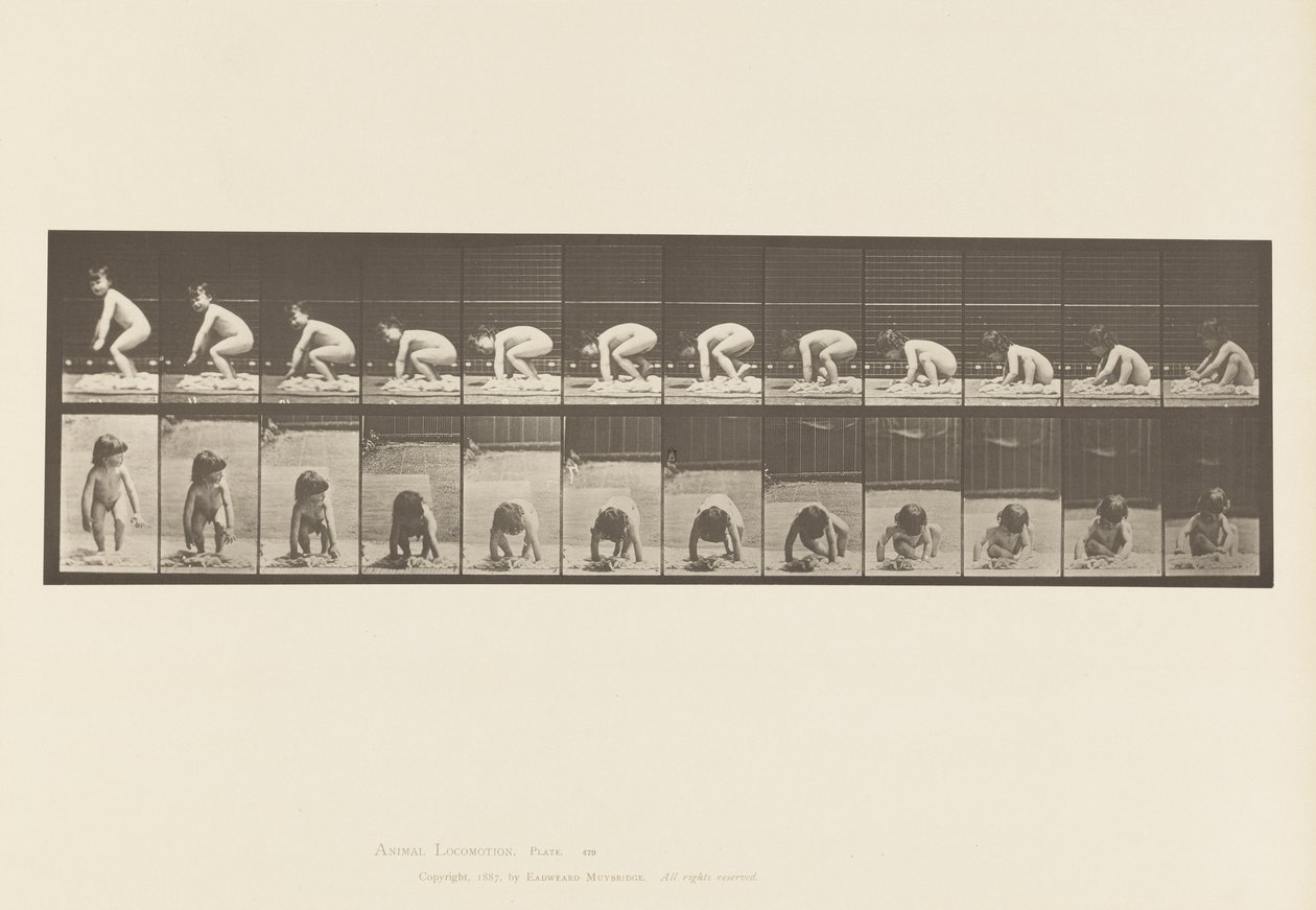 Tavle 479. Barn, der rejser sig fra jorden af Eadweard Muybridge