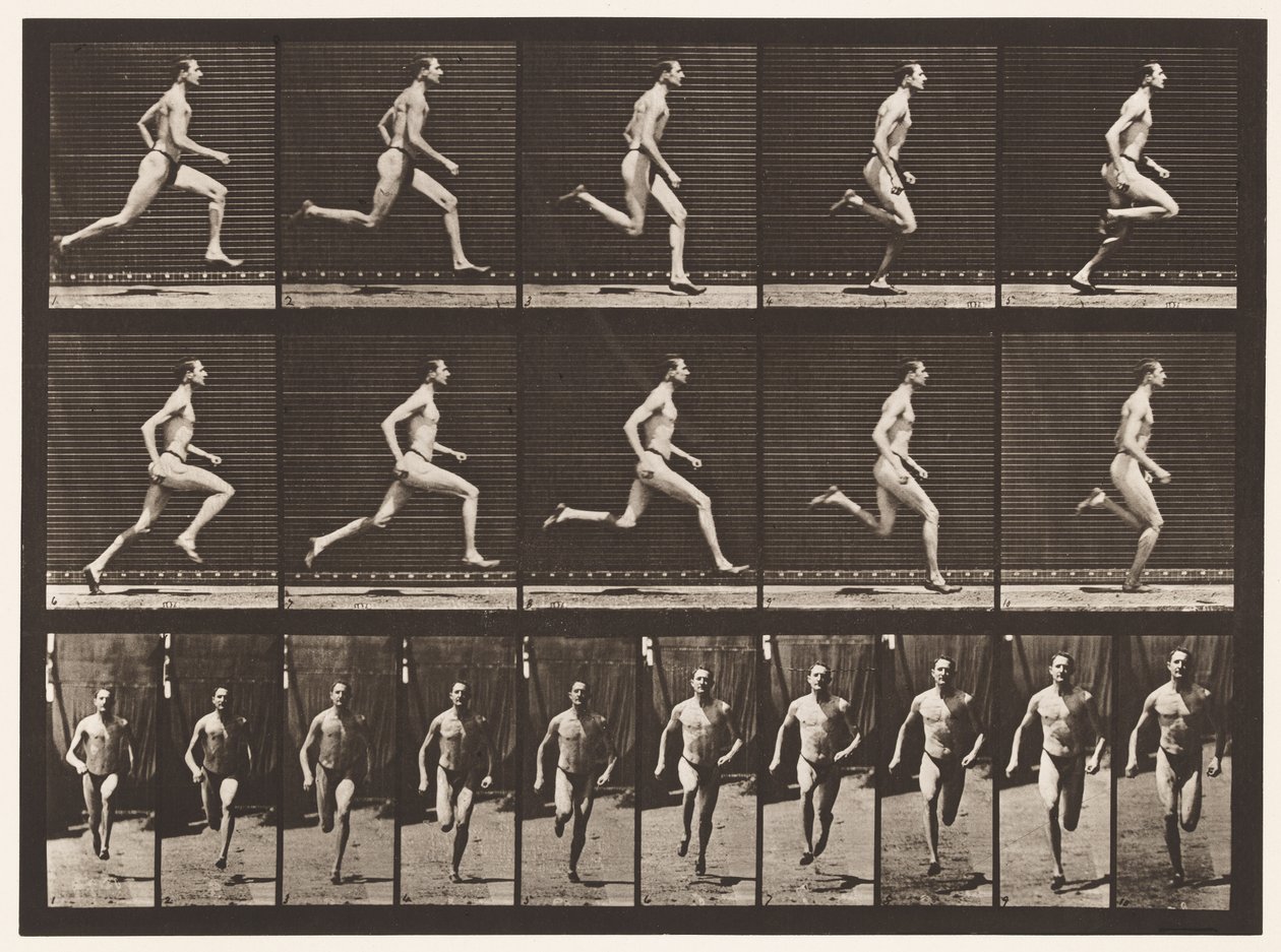 Plade 60. Løb i en halvmils gang (sko) af Eadweard Muybridge