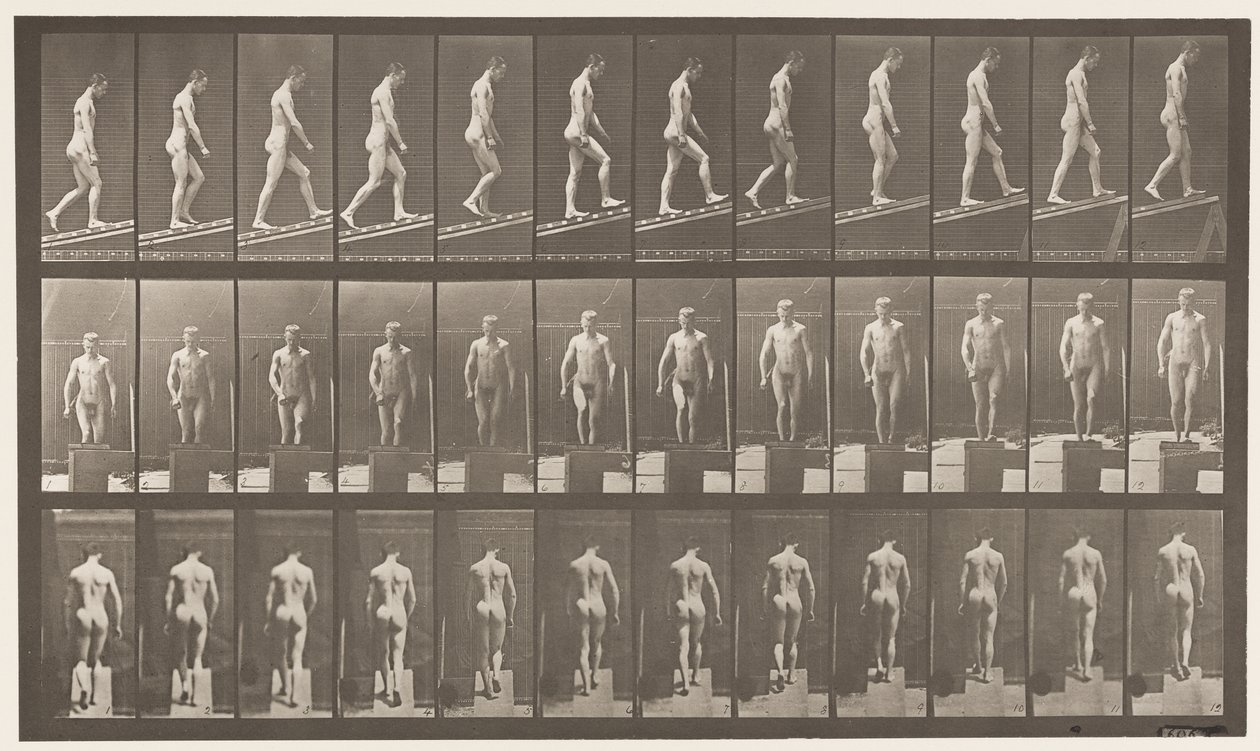 Plade 74. Stigende hældning, vinkel 1 i 4 af Eadweard Muybridge