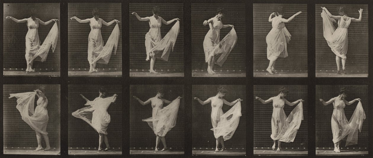 Tavle nummer 187. Dans (fantasi) af Eadweard Muybridge