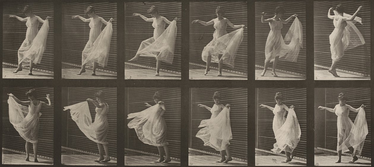 Tavle nummer 189. Dans (fantasi) af Eadweard Muybridge