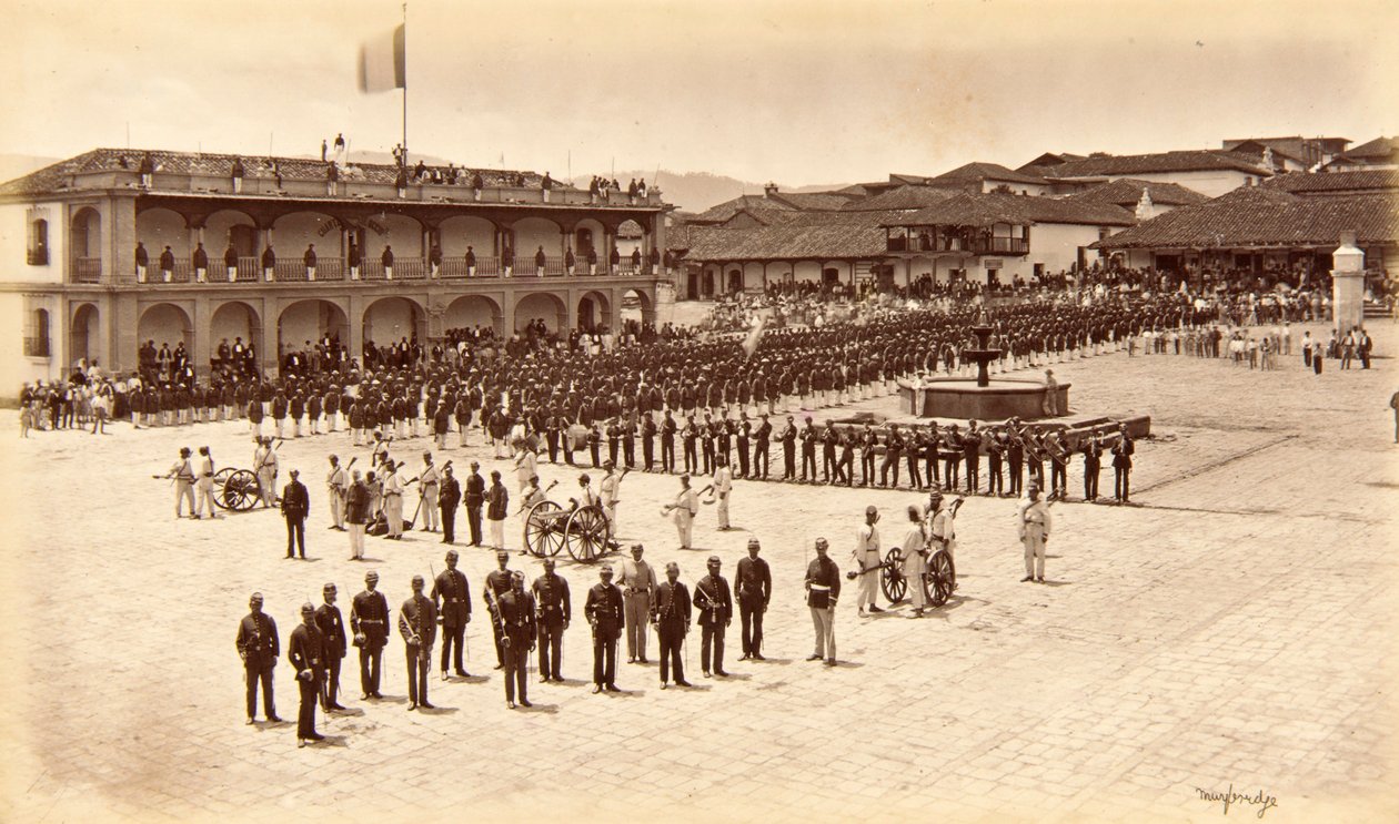 Modtagelse af kunstneren, Quezaltenango, Guatemala af Eadweard Muybridge