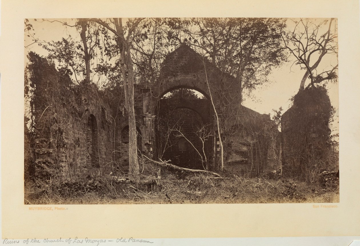 Ruinerne af Las Monjas-kirken, det gamle Panama af Eadweard Muybridge