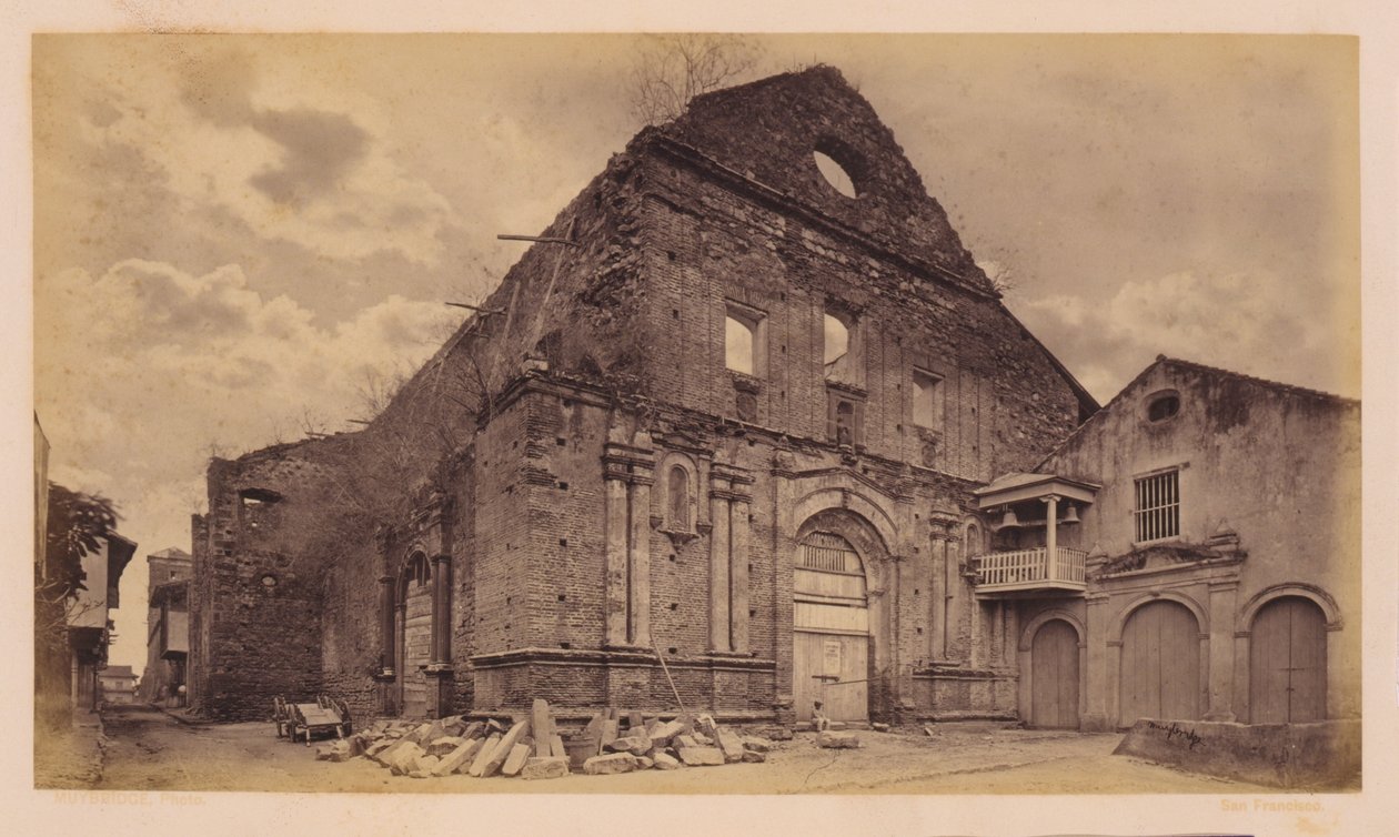 Ruinerne af San Domingo-kirken, Panama af Eadweard Muybridge