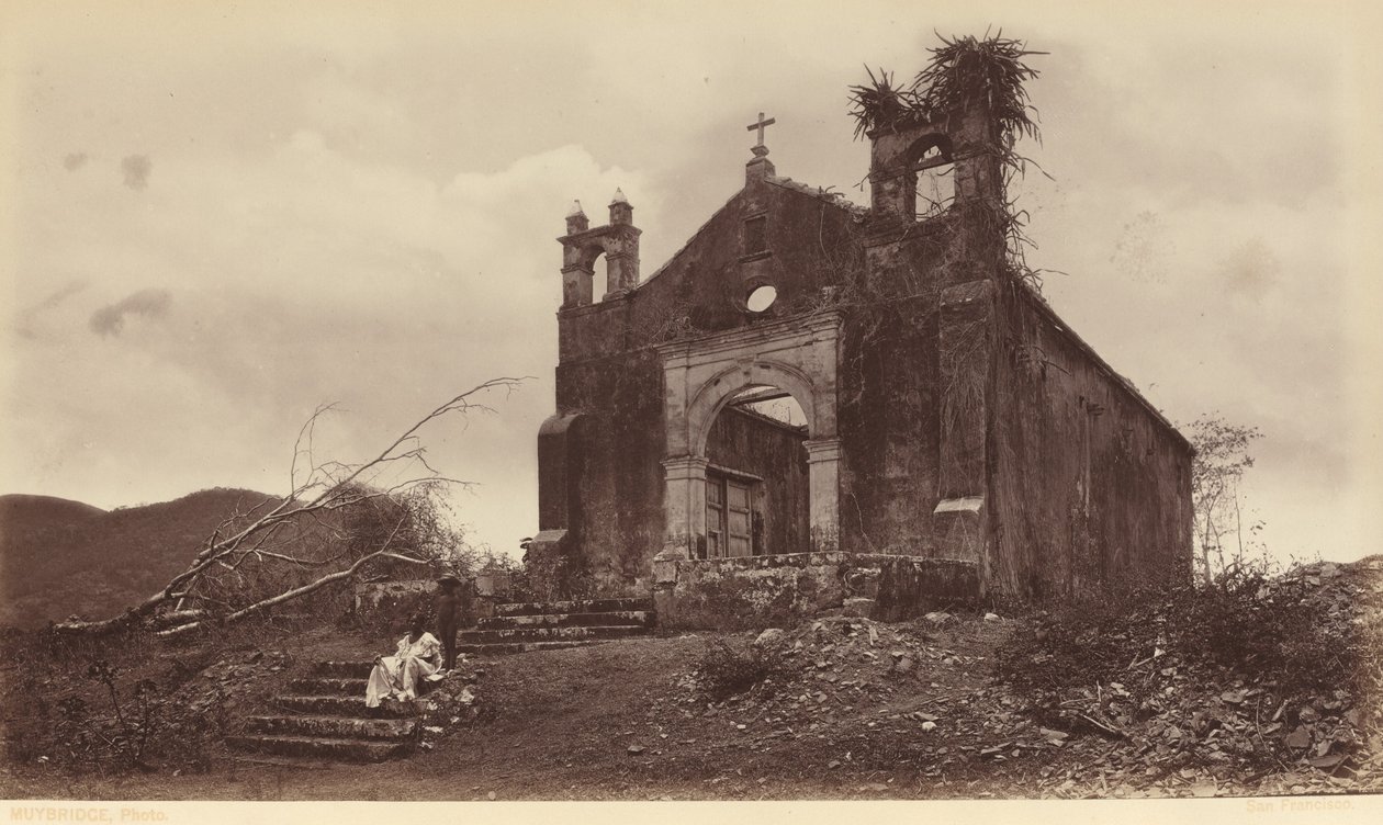 Ruinerne af San Miguel-kirken, Panama af Eadweard Muybridge