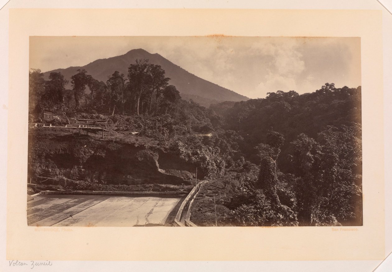 Vulkanen Zunil, Guatemala af Eadweard Muybridge