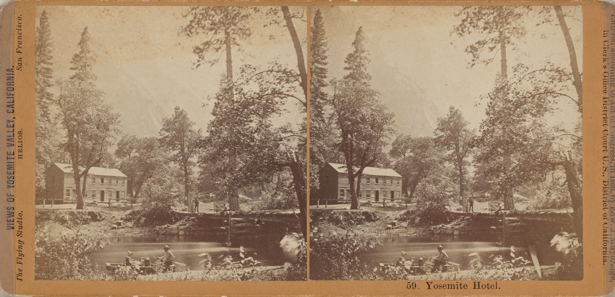 "Yosemite Hotel", 1867 (foto) af Eadweard Muybridge