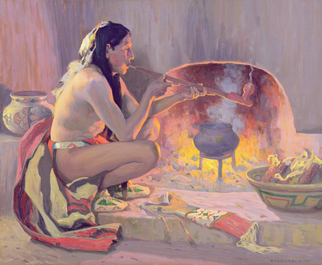 Rygerør af Eanger Irving Couse