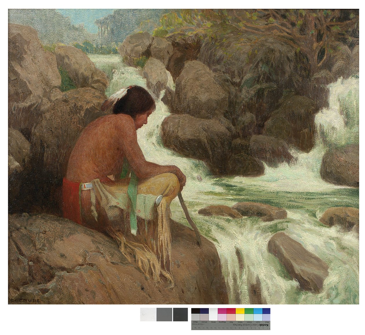 Hondo Falls, 1907 af Eanger Irving Couse